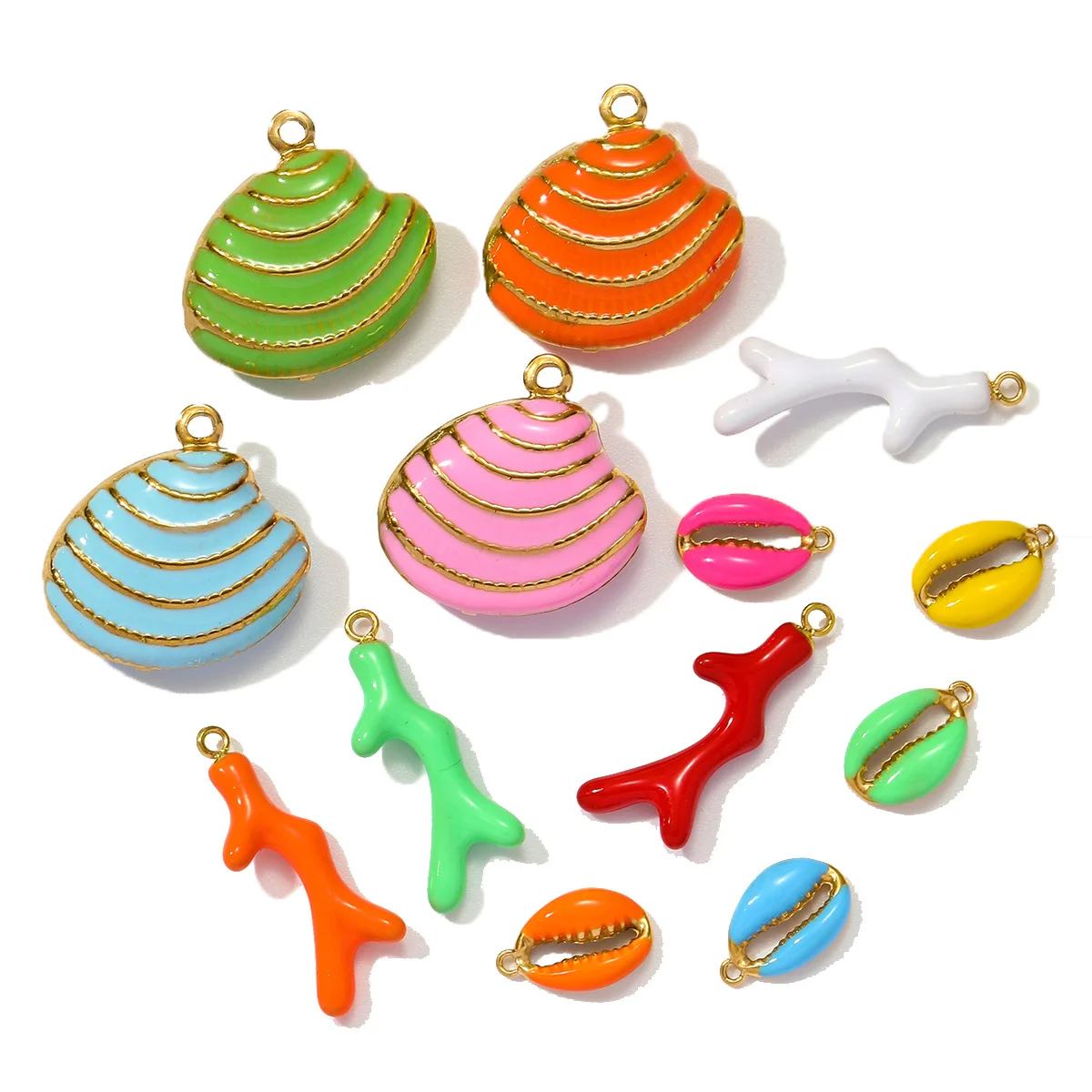 

3pcs/Lot Stainless Steel Coral Shell Shaped Pendants Charms for DIY Fashion Jewelry Making Necklace Accessory Wholesale