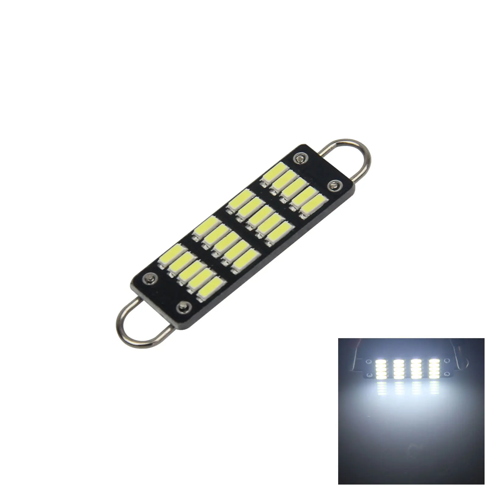 1x White Car Rigid Loop Festoon Light Interior Blub 20 4014 SMD LED 211-2 560 Z2676