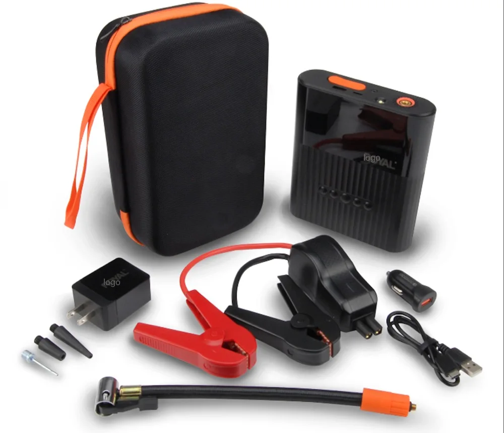 Multi Function Jump Starter With Air Compressor Pump  Battery Tire Inflator Air Pump For Cars Bikes Outdoor Use