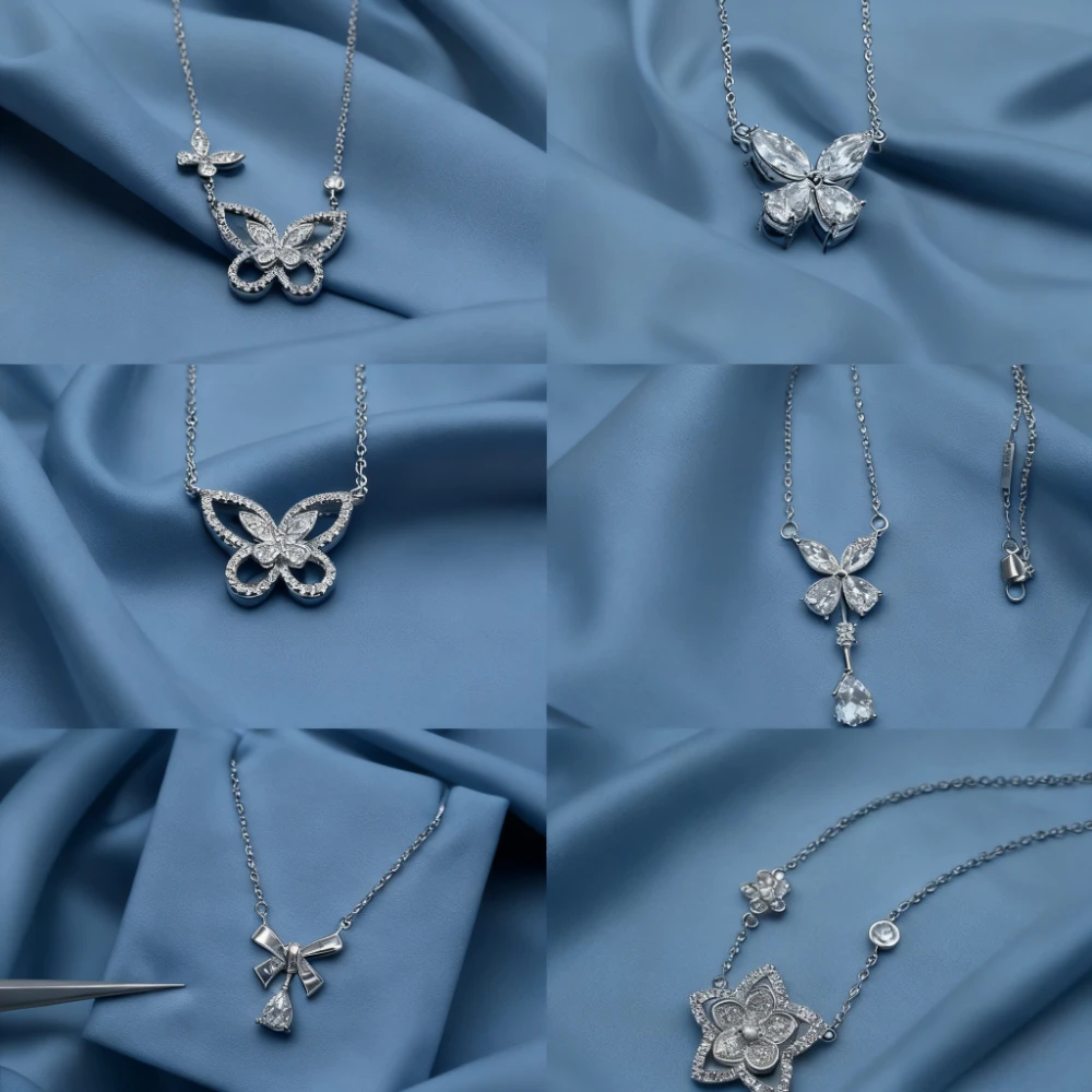 

Fashion Jewelry High Quality Moissanite Luxury Butterfly Fashion Women's Necklace High Quality Sparkling Enchanting Party Gifts