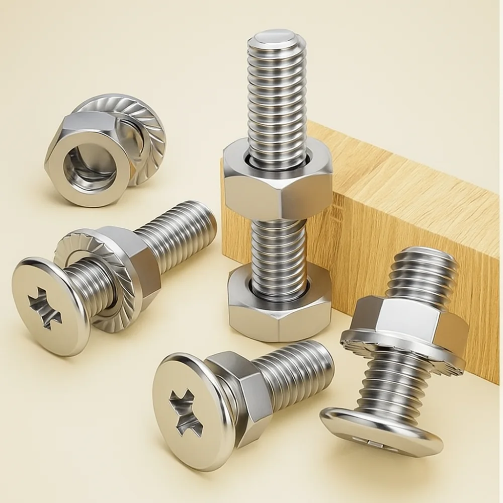 

M6 M8 304 Stainless Steel Screws Lock Washers Flat Washers Bolts and Nut Set Pan Head Ultra Thin Allen Head Bolt Industrial Use