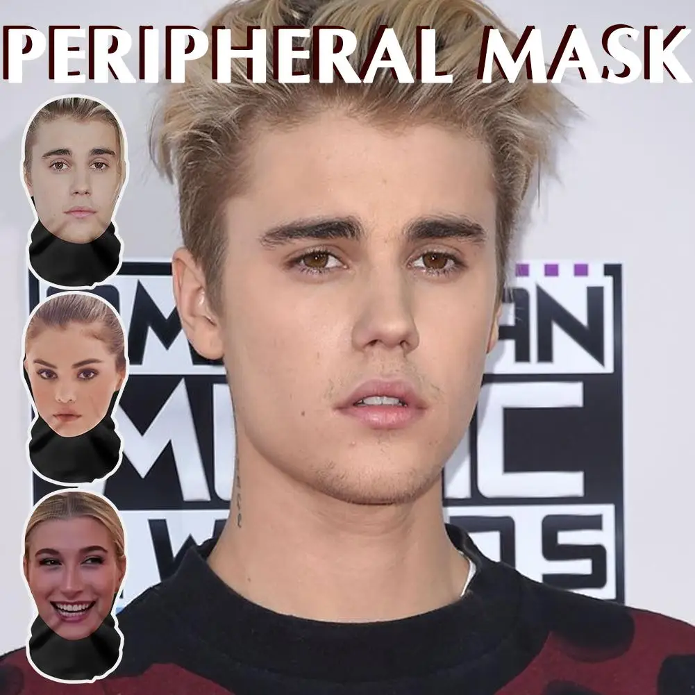 Realistic Face Mask 3D Printed Full Face Visual Mask Realistic Celebrity Performer Role-playing Props Costumes Face Mask