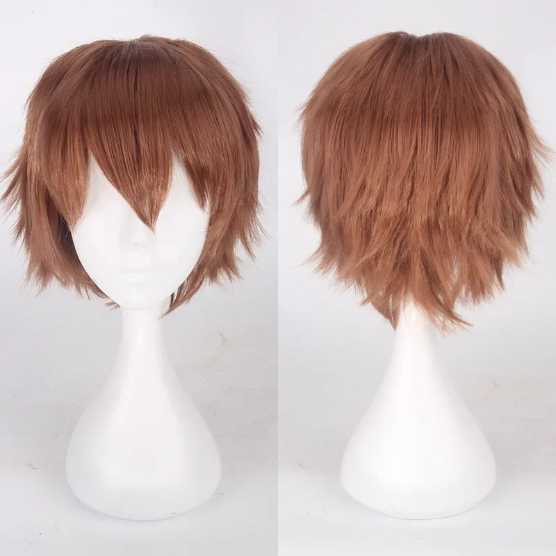 Men\'s Synthetic Short Fluffy Red Silver Gray Light Golden Yellow Green Pink Purple Orange White Universal Cosplay Wig Bangs