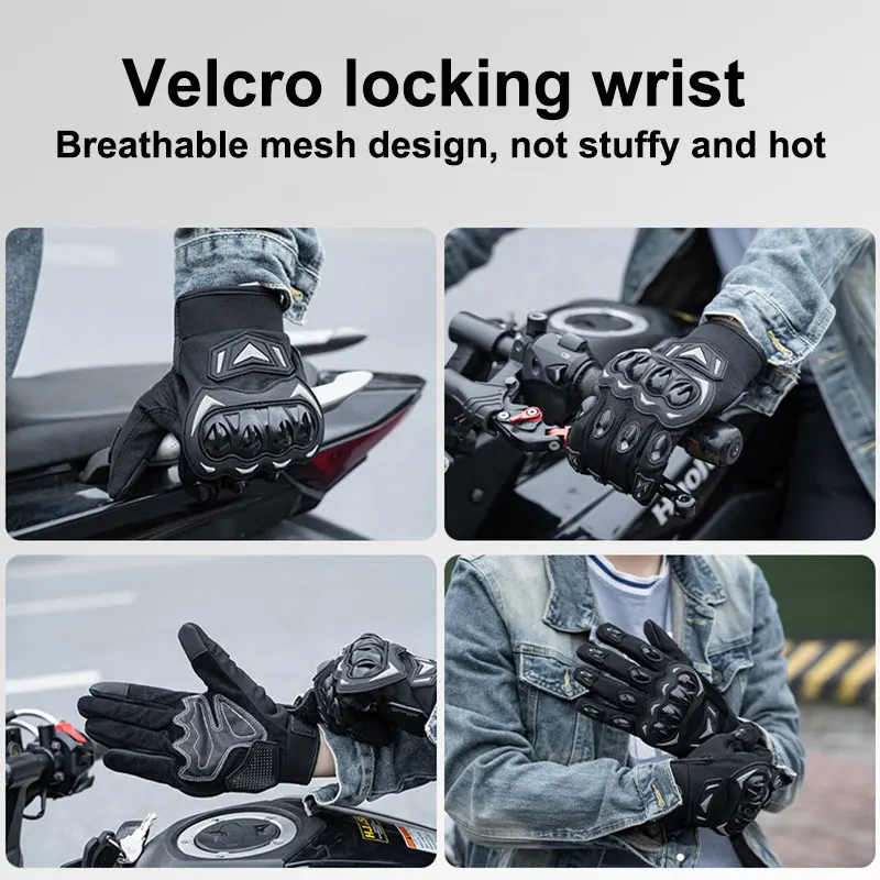 Neue Motorrad handschuhe aus Roading Anti-Rutsch-und verschleiß feste Moto Riders Schutz handschuhe für alle Jahreszeiten LH-03