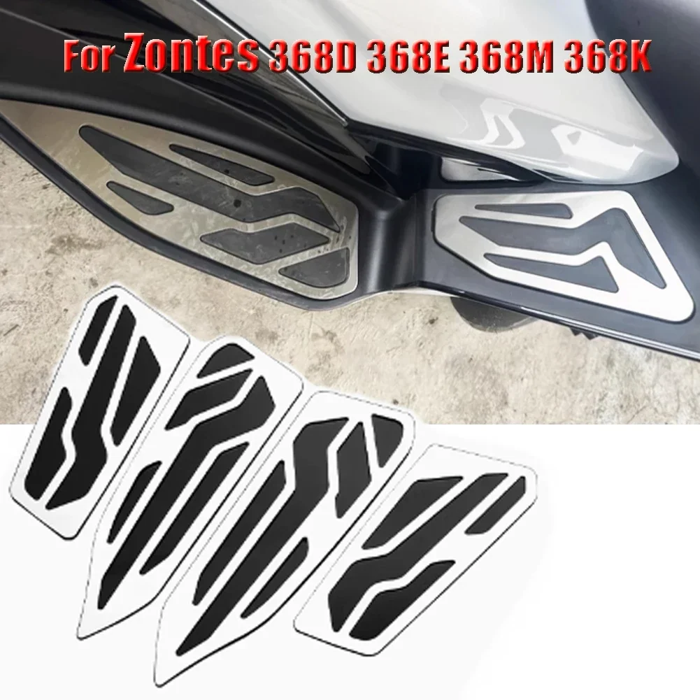 Para Zontes 368K 368D 368M 368E 368K/D/E/M placa de pie de motocicleta pedales reposapiés cubierta alfombrilla antideslizante