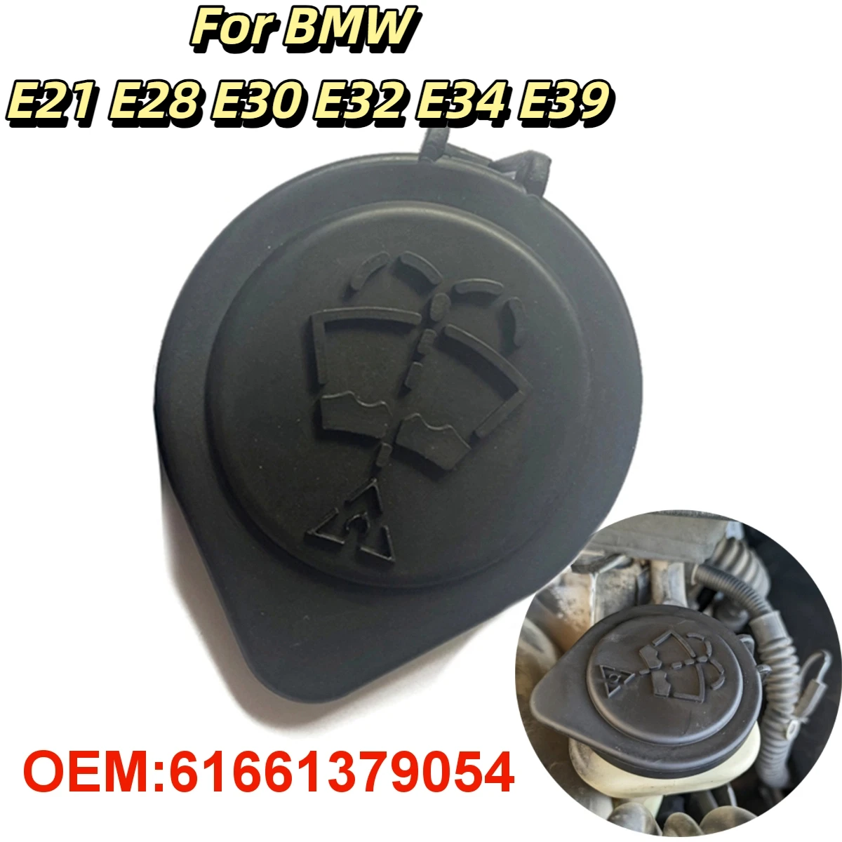 

Car Windshield Wiper Washer Fluid Reservoir Tank Cap 61661379054 for BMW E21 E28 E30 E32 E34 E39