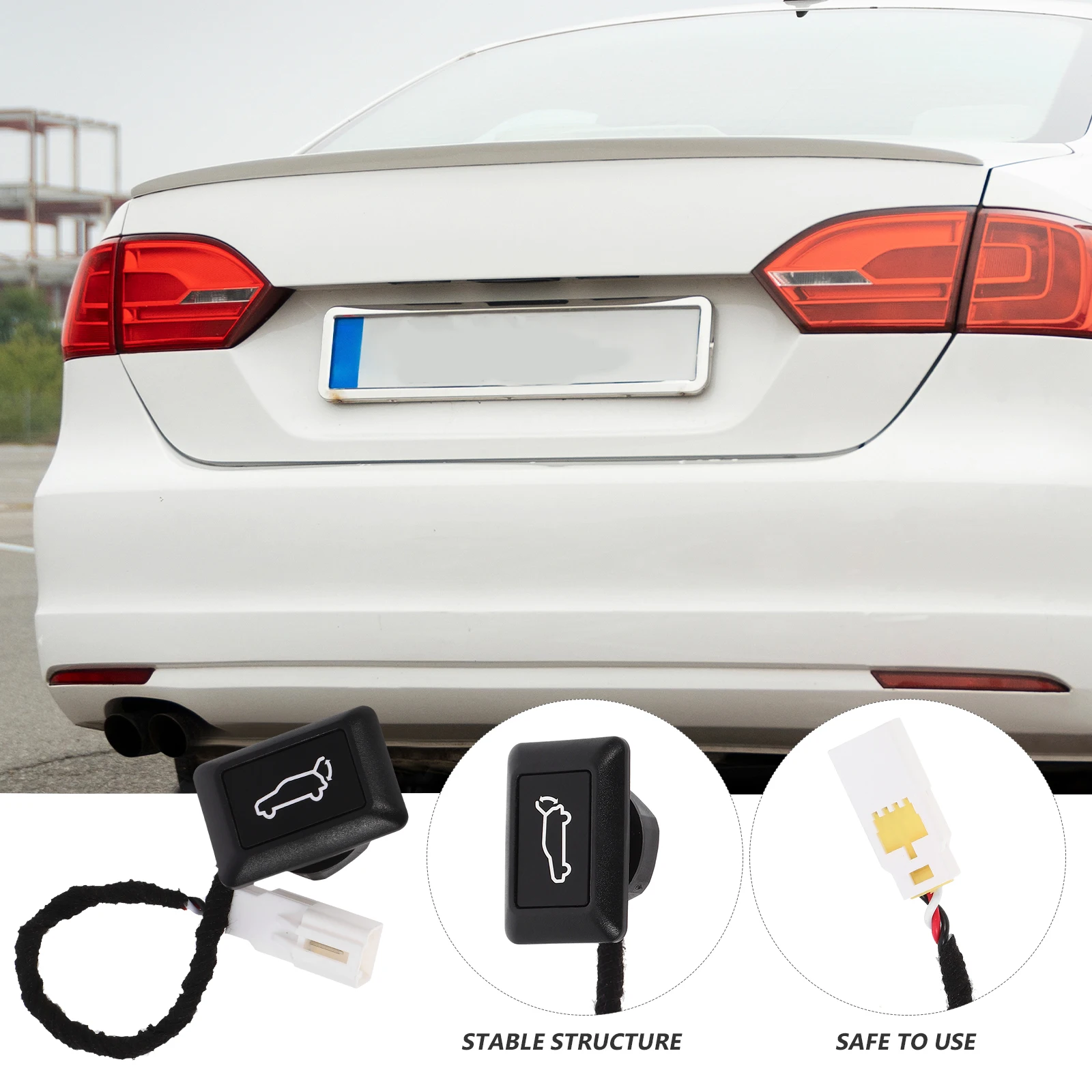 

Electric Tailgate Switch Trunk Release Button Car Rear Trunk Opening Door Switch 12v Durable Stable Easy Installation Car