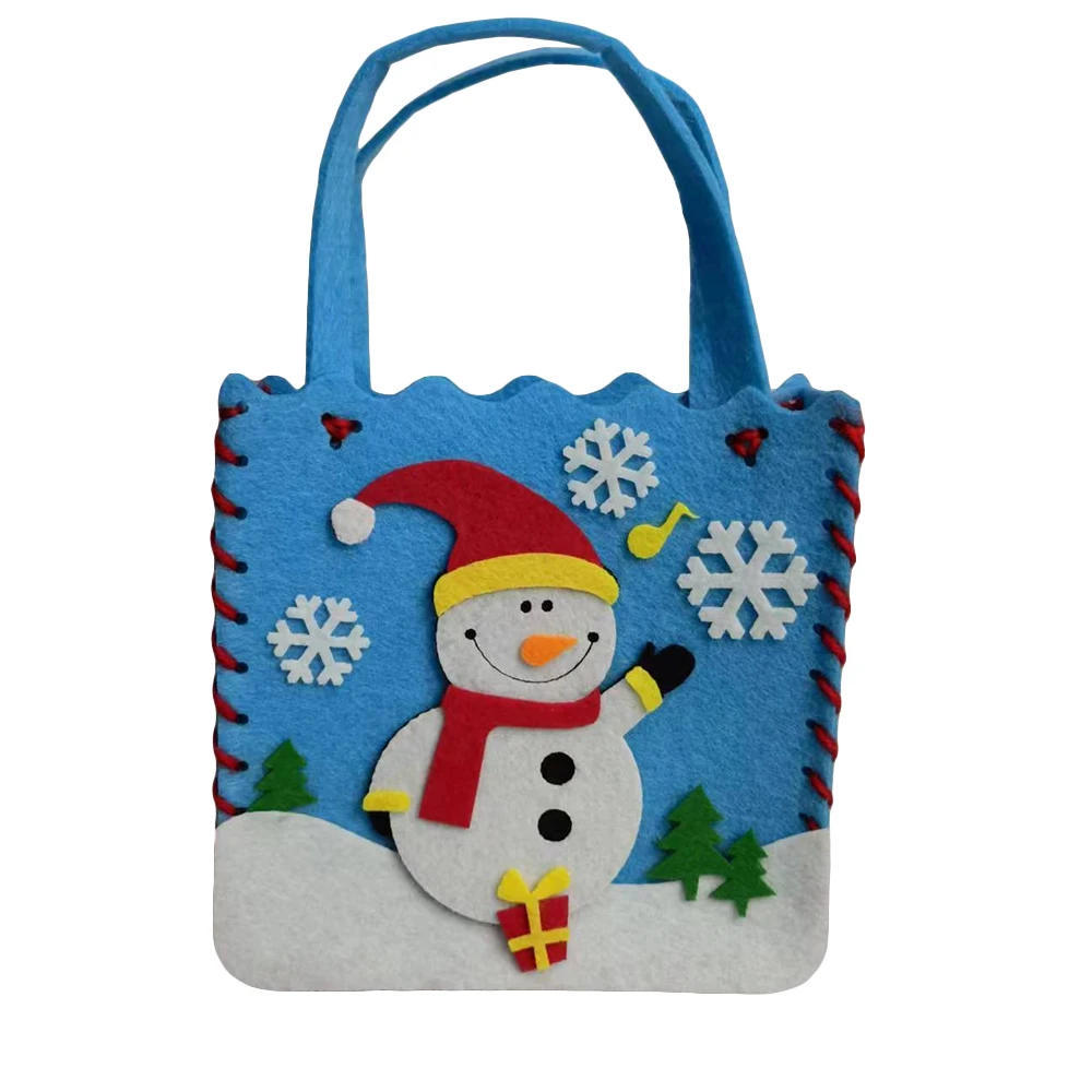 

Christmas Gift Bag Santa Claus Snowman Drawstring Cloth Bags For Xmas Candy Gift Packing Christmas Decoration Handbags Candy Bag