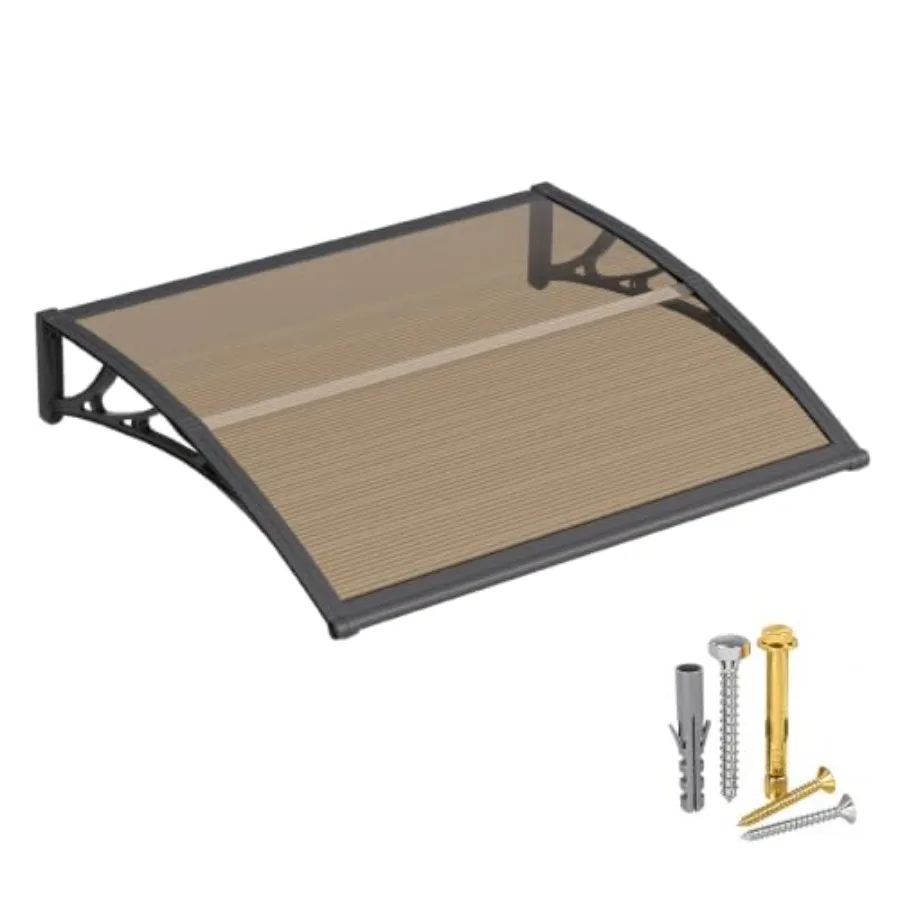 Window Awning Door Canopy Exterior, Awnings for Doors Polycarbonate Cover Patio Rain Snow Sun Cover