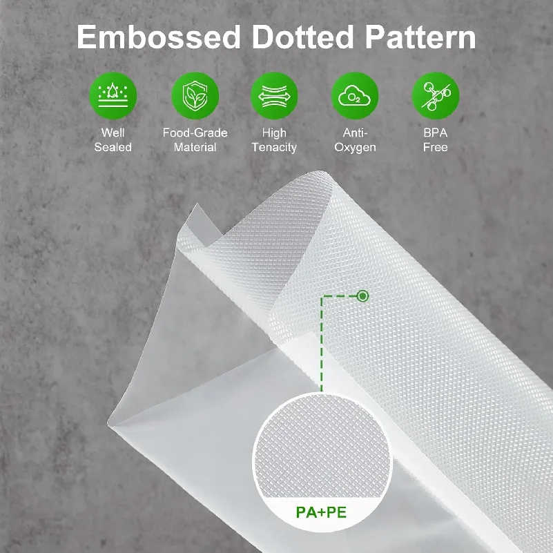 

50PCS BPA-Free Vacuum Sealer Bags for Food, Reusable Vacuum Storage Bags for Food Preservation & Long-Lasting Freshness