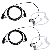 2X 2 Pin Covert Acoustic Air Tube Mic Microphone Earphone Earbud Headset Earpiece Headphone For Kenwood Baofeng