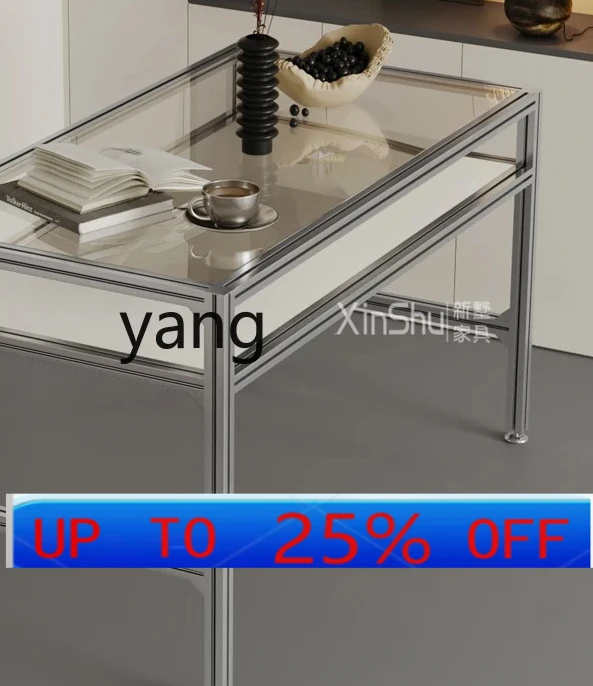 

LMM Nordic glass desk light luxury modern simple writing desk transparent manicure dressing table