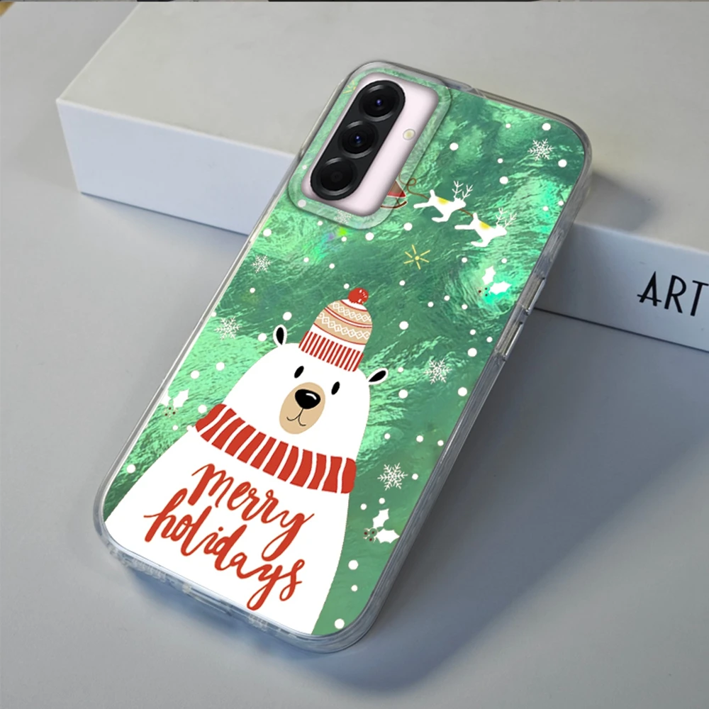 عيد الميلاد ثلج الفتيات الحال بالنسبة لسامسونج غالاكسي A36 A56 A16 A17 A26 A06 A07 A55 A35 A25 A54 S24 S25 الترا S22 S23 FE غطاء Funda