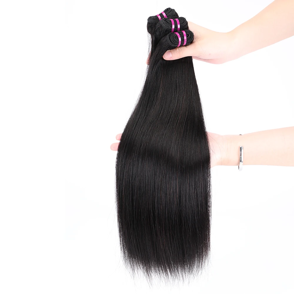 Pacotes de cabelo reto peruano em linha reta tecer feixes de cabelo humano natural preto 8-26 polegadas remy extensões de cabelo humano para mulher