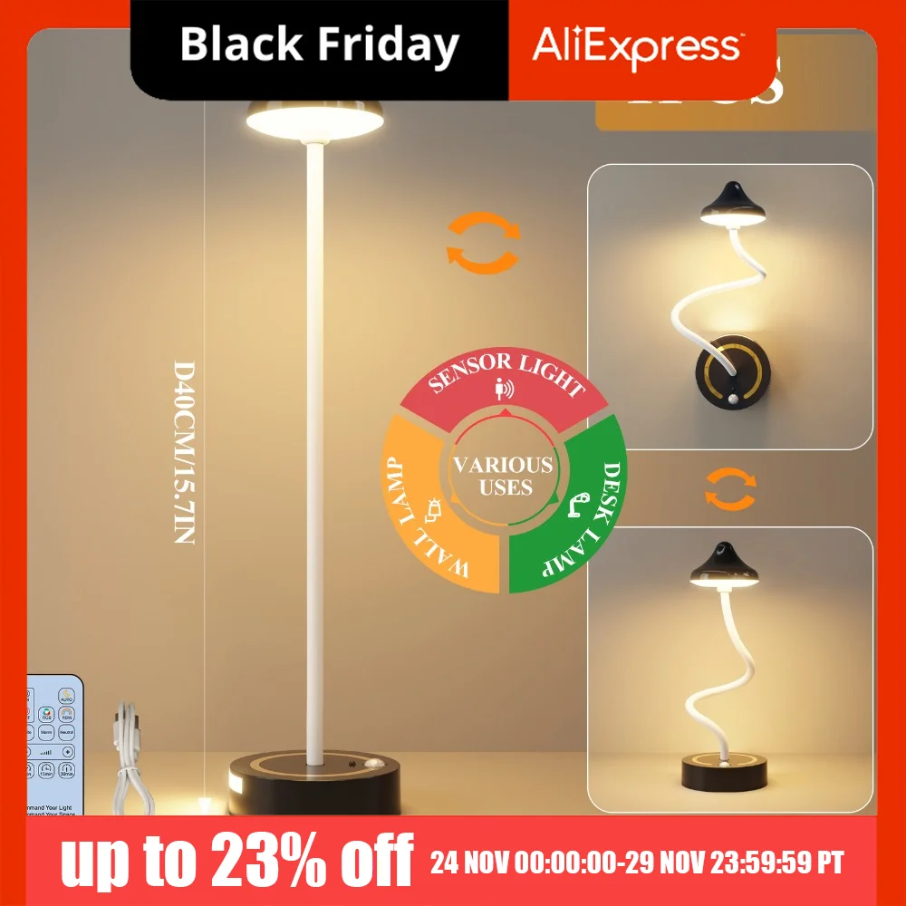 

Wireless Design LED Motion-Sensing Lamp Touch Control LED Technology Bedside Night Light Motion Sensing Ambient Lighting