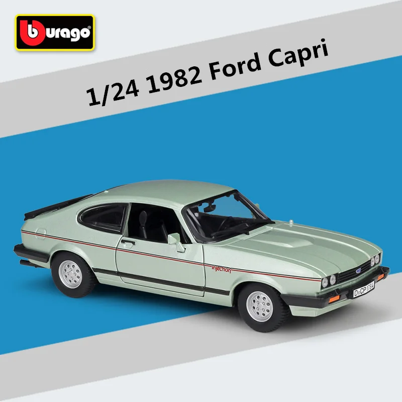 Bburago 1:24 1982 Ford Capri Alloy Car Model Diecast Metal Toy Classic Sports Car Vehicles Model Simulation Collection Kids Gift