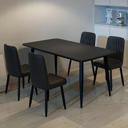 Stół kuchenny Designerskie krzesła do kawy Jadalnia Stoły restauracyjne Serwis Jadalnia Wielofunkcyjny Bord B Ramos Home Furniture Black