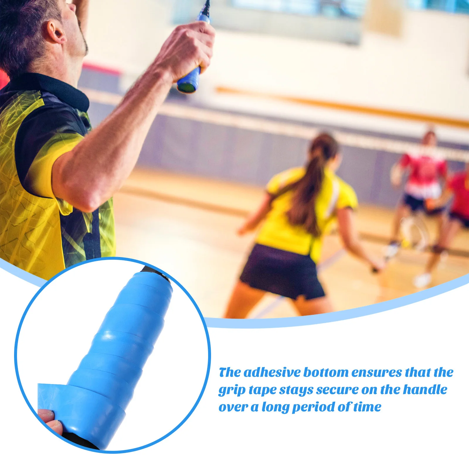 

2 Rolls Sticky Tennis Overgrip Grip Tape Non-Slip Sweat Absorption Thick PU Comfortable Racket Handle Tape Outdoor