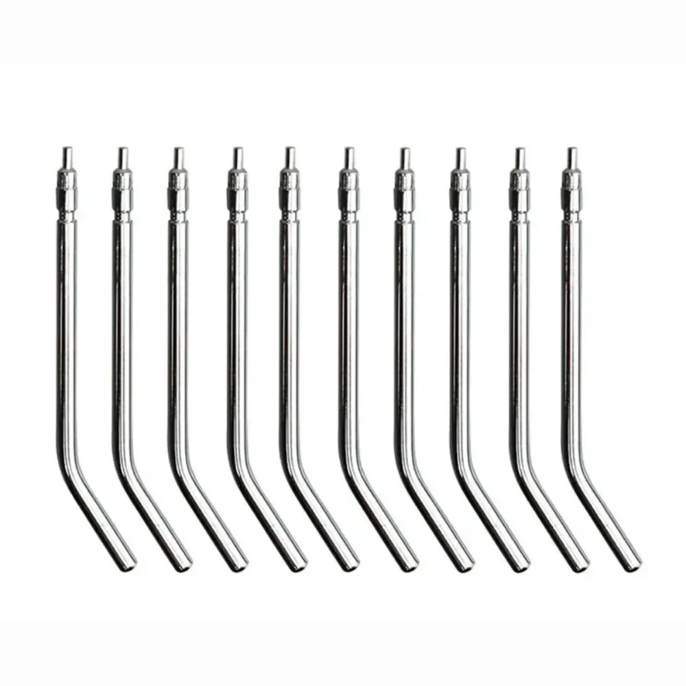 10pcs Stainless Steel Dental Air Triple Syringe 3 Way Dental Air Water Spray Syringe Nozzles Tips For Teeth Whitening