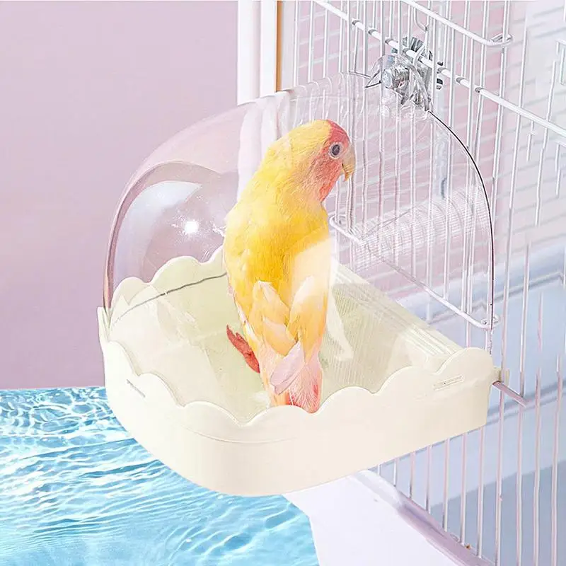 Bird Bath For Cage Cockatiel Bird Bathtub Multifunction Cleaning Pet Supplies Bird Cage Accessories Clear Bathtub For Birds Like