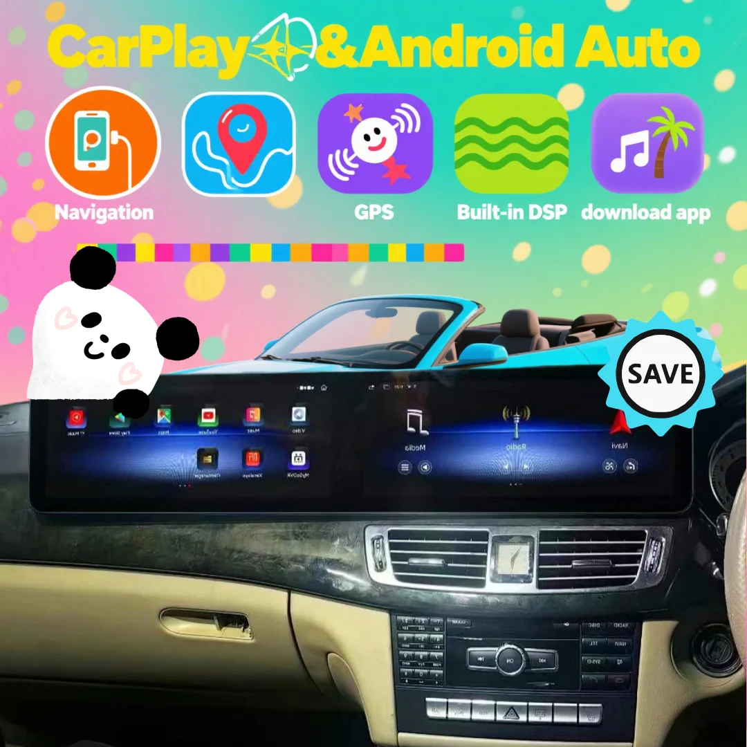 

12.3" Dual Screen Car Radio For Mercedes Benz CLS Class W218 2012- 2017 Carplay Android Multimedia Video Stereo Player Gps Navi