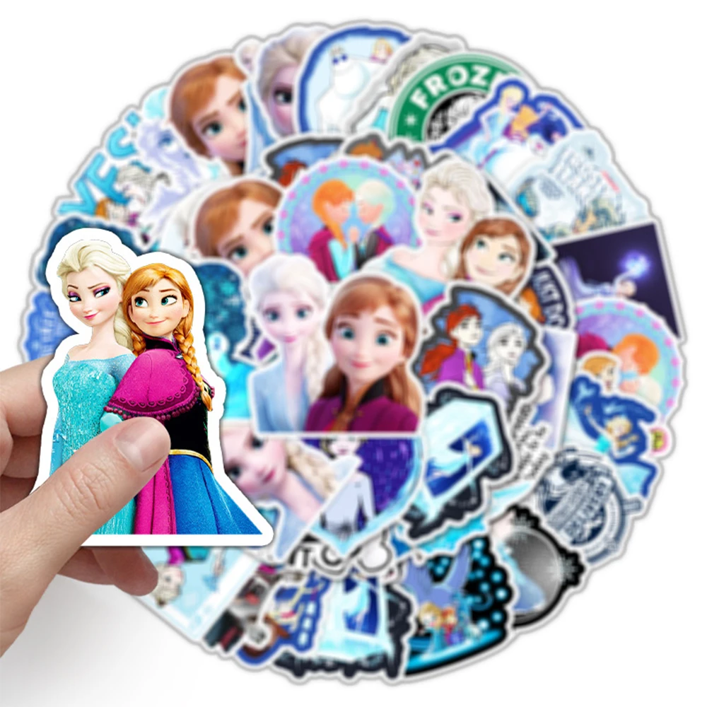 10/30/50pcs Disney Moive Frozen Elsa Stickers Anime Cute Princess Decoration Decals Toy Aesthetic Kawaii Girl Kids Sticker Gifts