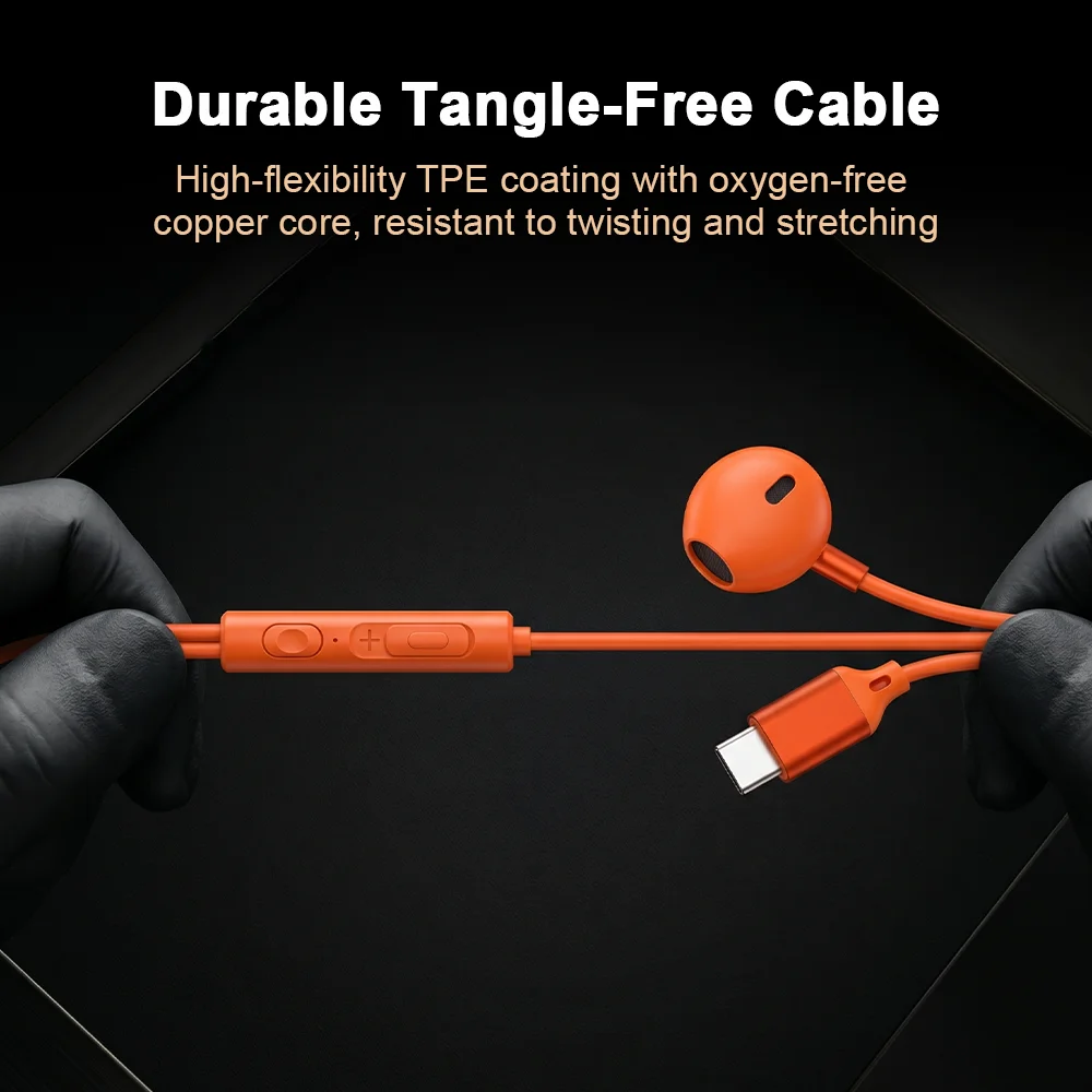 For iPhone 17 Pro Max USB Type C Wired Headphones HiFi Surround Sound Earphones For Samsung Galaxy S26 S25 Xiaomi In Ear Headset view 6