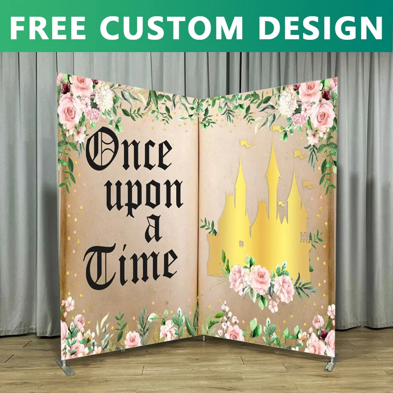 

Foldable Arch Background Stand Storybook Backdrop Castle Flower Pillowcase Cover for Photography Decor