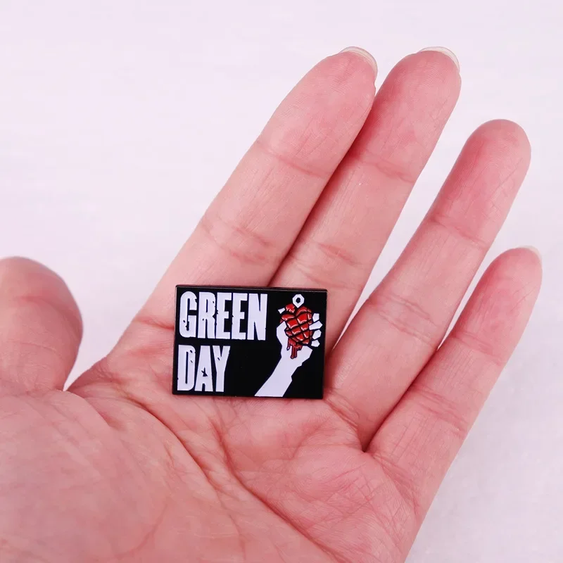 Green Day Rock Band Hard Enamel Pin Lapel Badge Brooch for Jewelry Accessory