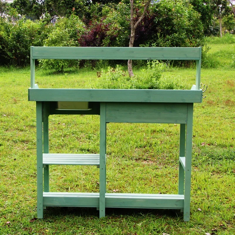 Outdoor Flower Planting Operation Platform Soil Exchange Platform Horticultural Flower Rack Potted Meat Tool Storage Rack Preser