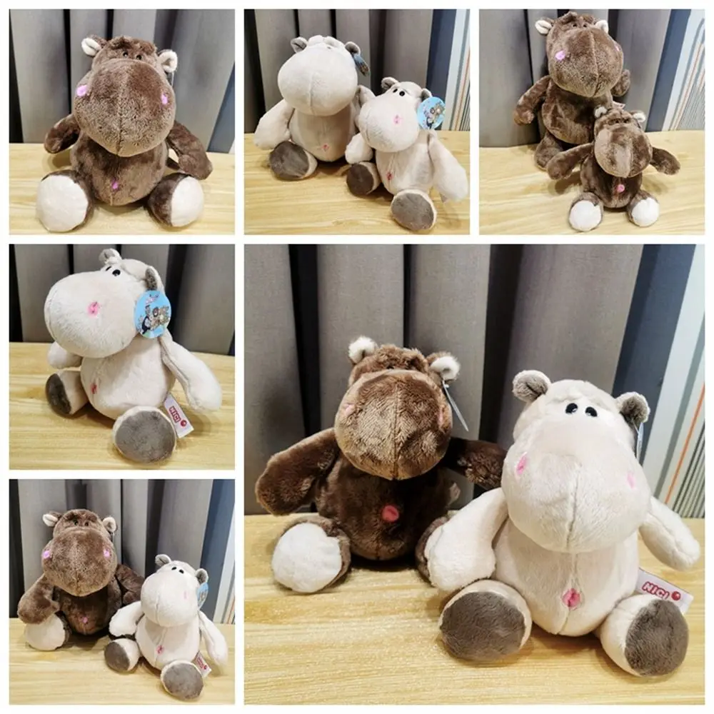 Children Stuffed Animals Hippo Stuffed Toy Plush Doll Couple Toy Hippopotamus Plush Toys 25/35cm Soft Boys and Girls