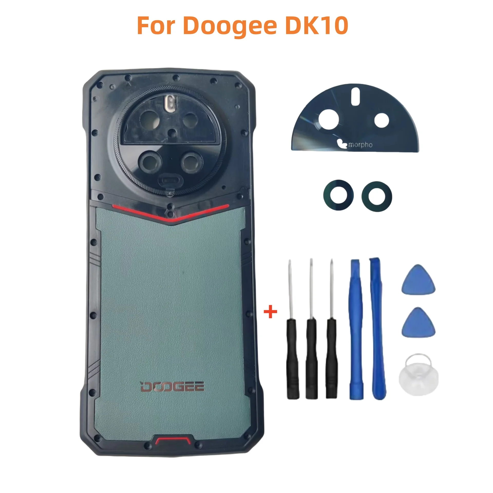 For Doogee DK10 Original New Durable Protective Housings Battery Case Bumper Back Cover With Auxiliary Lens Main Camera Lens