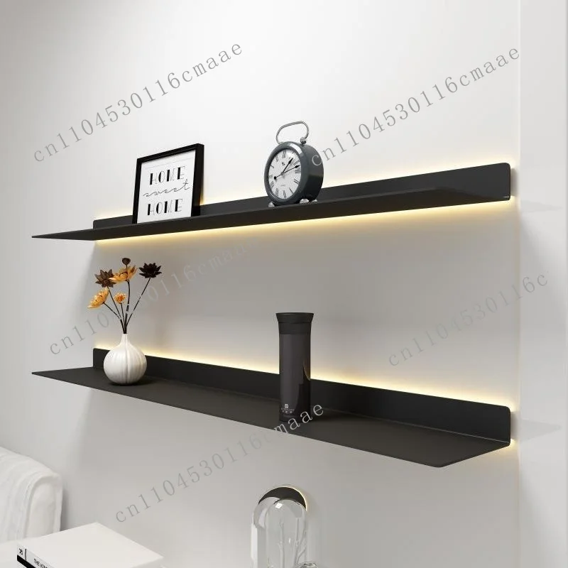Word board luminous wall display rack wall decoration baffle living room figure laminate bookshelf simple shelf
