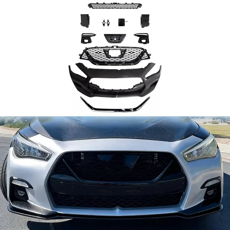 

Resin Body Kit Front Bumper Assembly for Infiniti Q50 Q50S Q50L 2014-2025 Exterior Parts