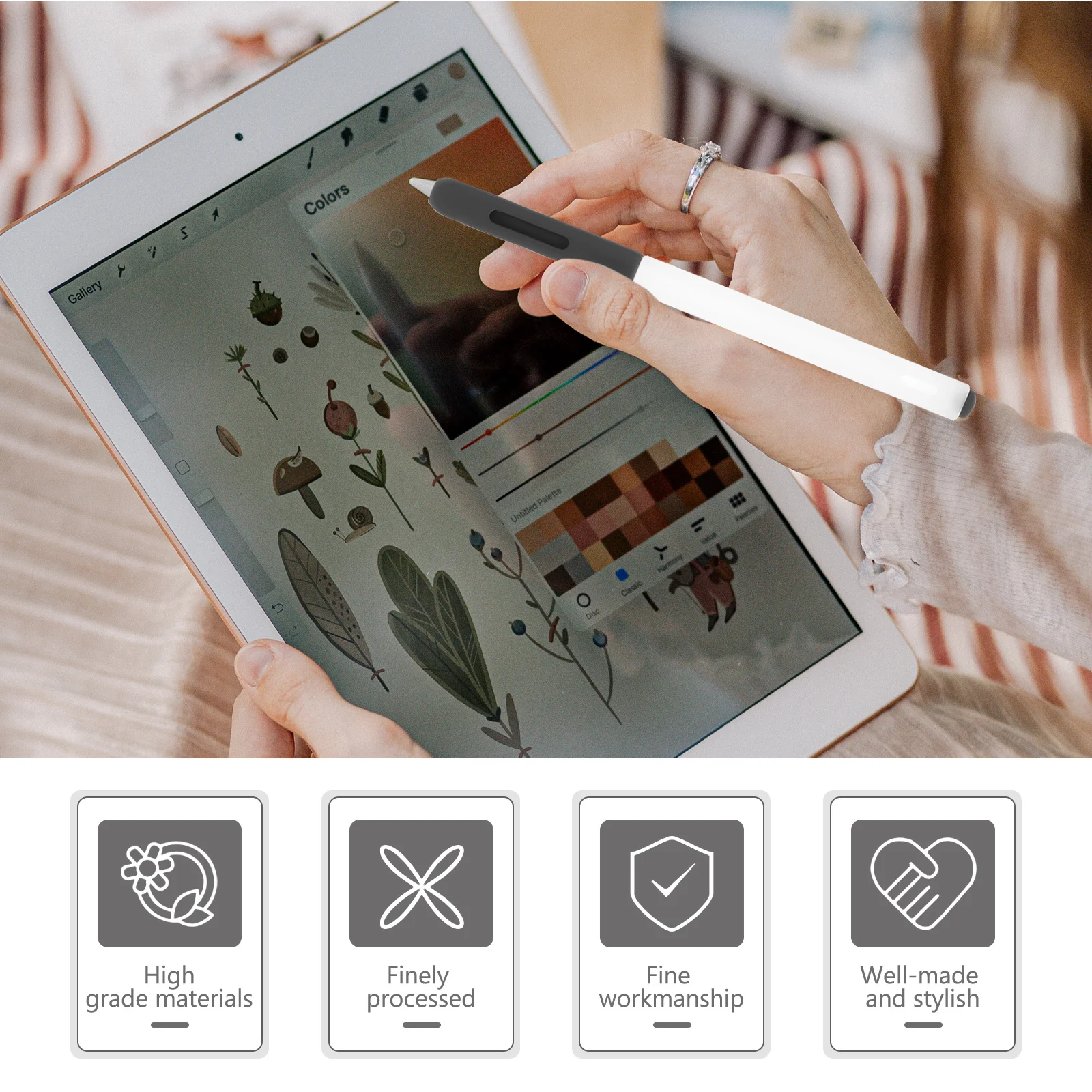 

Силиконовый чехол для карандашей 2, полупрозрачный, противоударный, грязеотталкивающий, удобный, стильный, защита для ручек