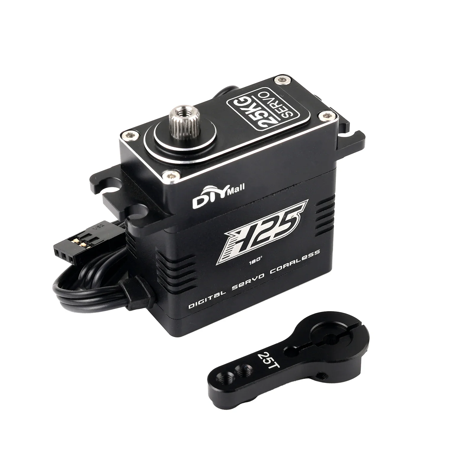 H25 25KG Coreless Digital Servo Stainless Steel Gear High Torque Waterproof RC Servo Motor 180/270/360° for Robotic DIY RC Cars