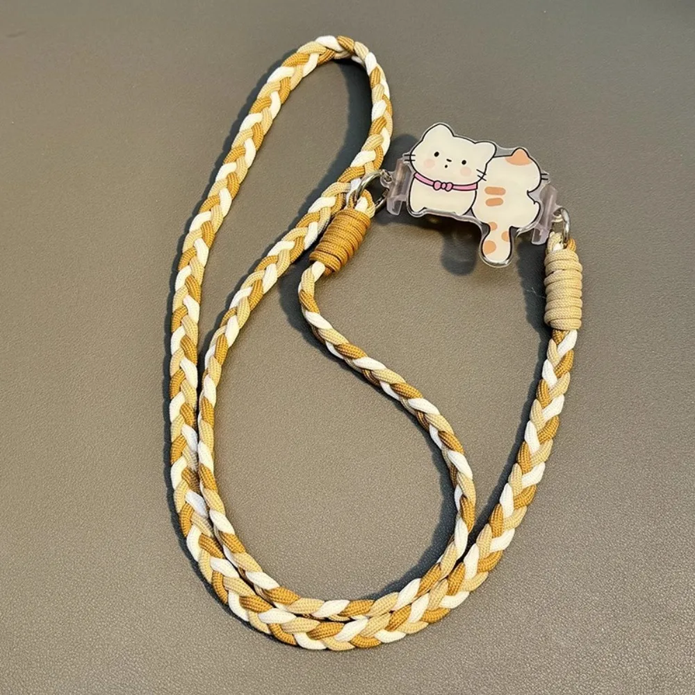 القط الكلب الهاتف المحمول الحبل لطيف الكرتون قابل للتعديل الهاتف Crossbody سلسلة مكافحة خسر انفصال الهاتف الخلفي حامل قصاصة