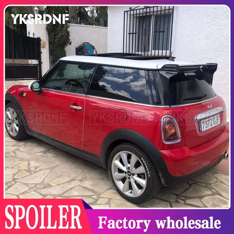 TOP WING FÜR MINI R5O/R53/R56 GLASFASER GLÄNZEND SCHWARZ SPOILER AUTORACING