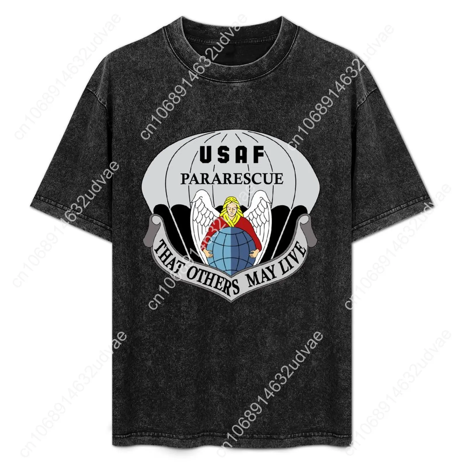 US Air Force Pararescue Retro T shirts mans womans Vintage Tshirt cotton Short sleeve T-shirt Custom tops Unisex clothes tshirt