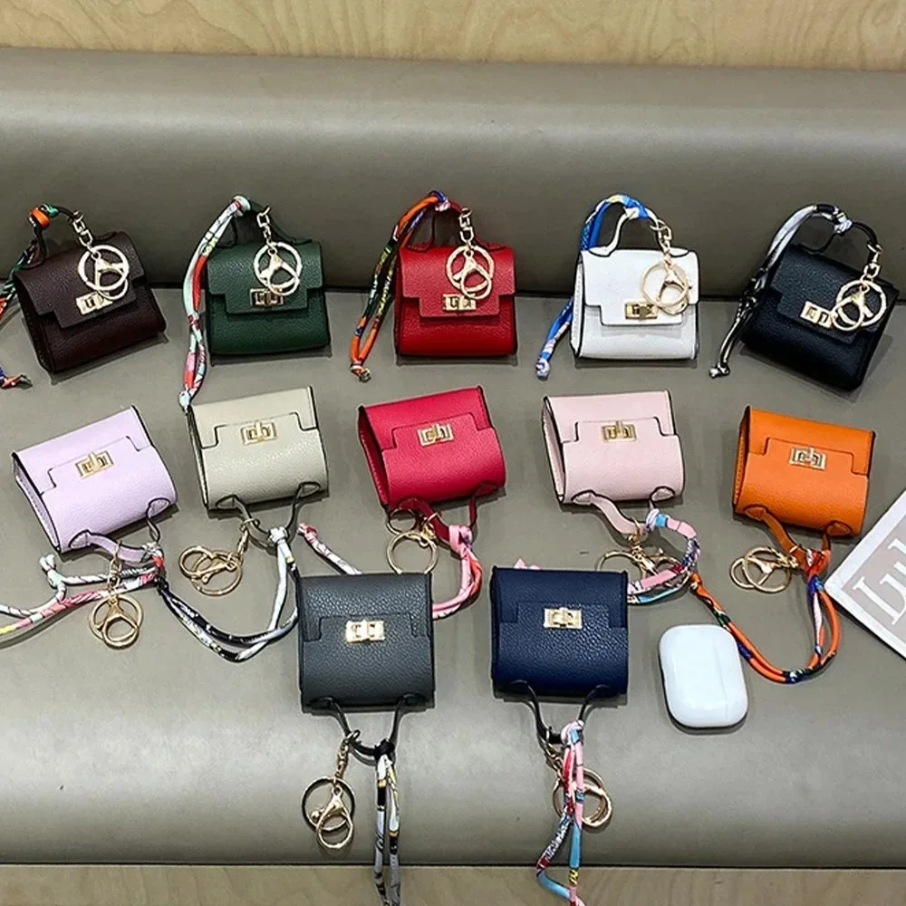 Mini Square Leather Bag Charm Bag Pendant Light Luxury Cute Bag Pendant Fashion Decor Accessories Creative Keychain Coin Purse++ view 3
