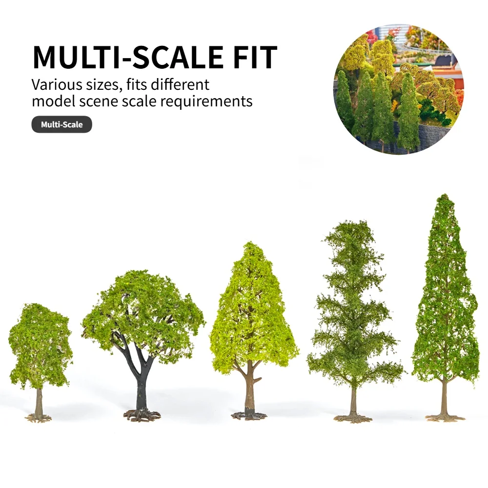 4-18cm Miniature Model Realistic Trees For Ho N Scale Train railway Railroad Landscape layout