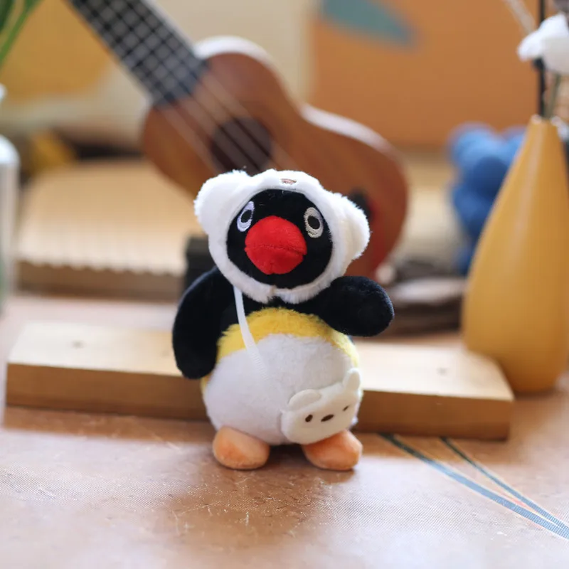 Penguin Cute Cartoon Plush Doll Key Chain Kawaii Fluffy Soft Toy Backpack Pendant Adorkable Periphery Schoolbag Decoration Gifts