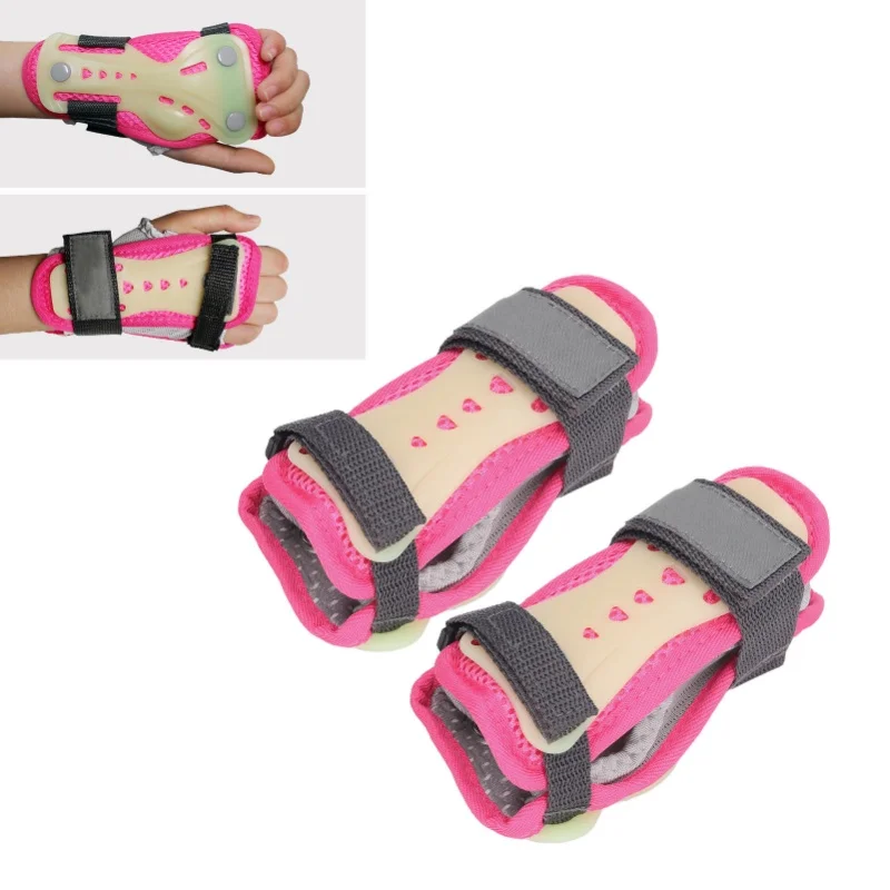 2Pcs Roller Skating Wrist Guards Sweat Absorption Breathable Flexible Kids Skating Wrist Brace For Kids Sports Outdoor S (Ages 3 view 6
