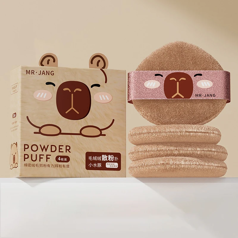 Cartoon Capybara Make-up Spons Bladerdeeg Concealer Superzachte elastische katoenen gezichtsbasis Cosmetische bladerdeeg Schoonheidstools