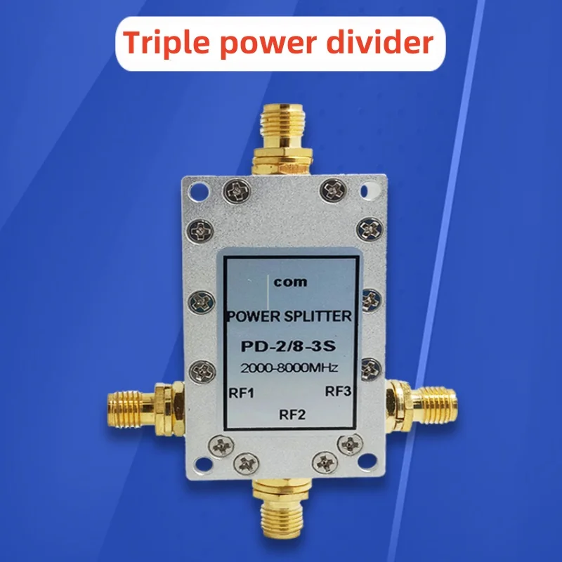 

Triple power divider 2-8G power divider 2.4G 5.8G WIFI combiner SMA one to three 2000-8000MHz microstrip power divider