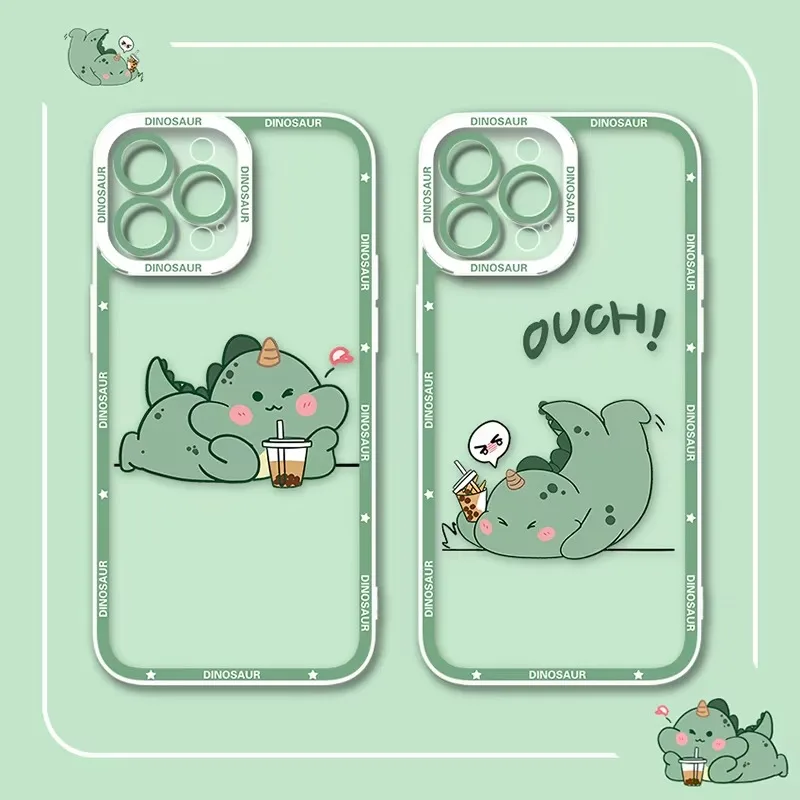 Lovely Dinosaur Case For Samsung Galaxy A54 A34 A24 A14 A13 A53 A33 A73 A23 A05 A05S A72 A52 A52S A32 A22 A12 A51 A71 Soft Cover