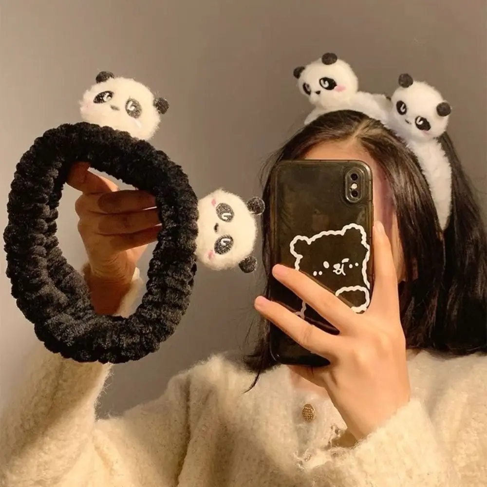 Fashion Cartoon Headband Kawaii Animal Ears Panda Hair Hoop Furry Makeup Headwear Women