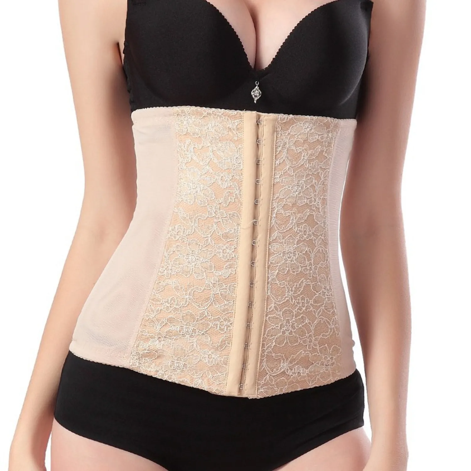 

Waist Trainer For Women Black Underbust Corset Top Waist Cincher Shapewear Body Shaper