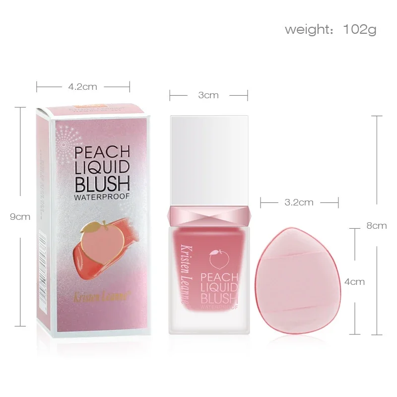 Vloeibare Blush Matte Velve Natuurlijke Gladde Wang Blusher Make-Up Rouge Gepigmenteerde Face Blusher Romige Duurzame Make-Up Tool