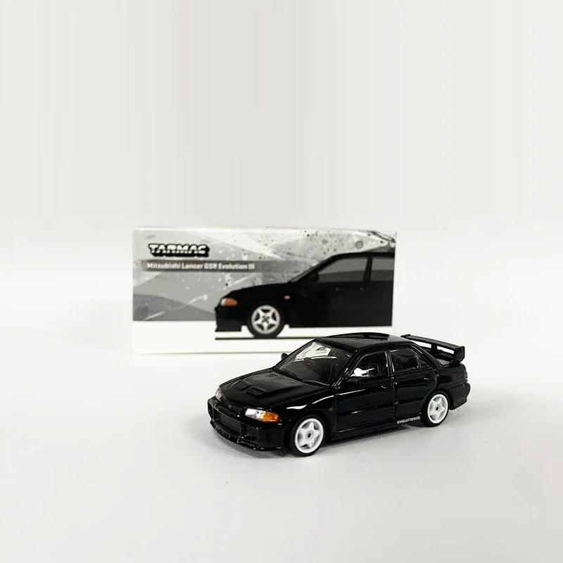 Tarmac Works 1:64 Model Car Lancer GSR Evolution III Alloy Die-Cast Vehicle -Black